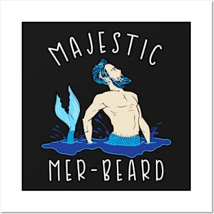 Majestic Mer-Beard Posters and Art